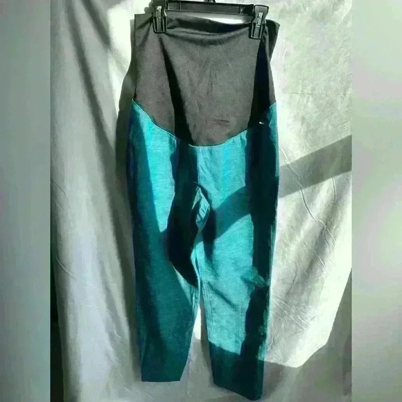 Ann Taylor LOFT Teal Business Casual Maternity Pants W/ Belly Band Size 4M - Picture 1 of 3